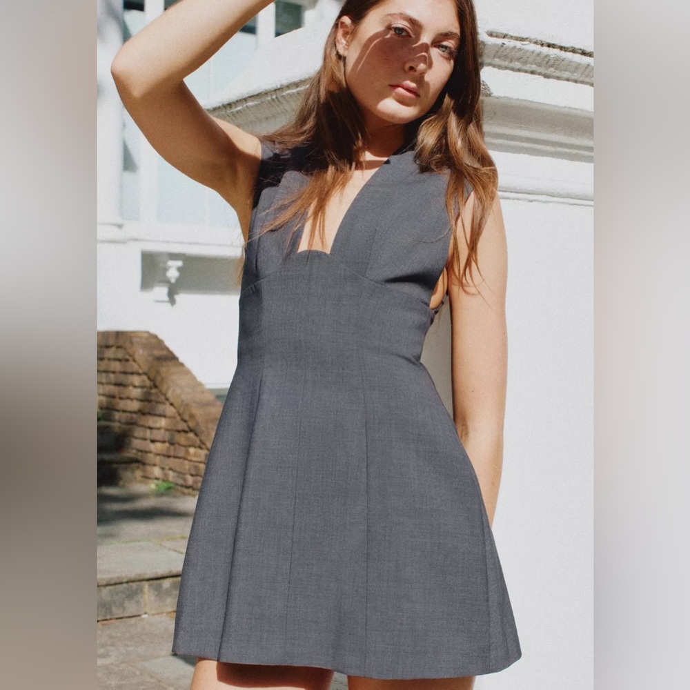 ZARA SATIN EFFECT MINI DRESS